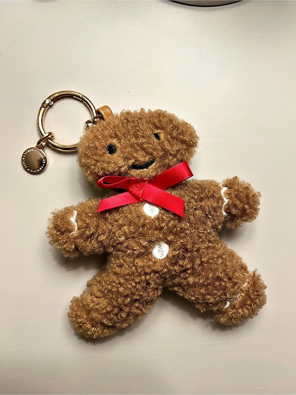 Poppy & Peonies limited edition holiday gingerbread Keychain bag charm
